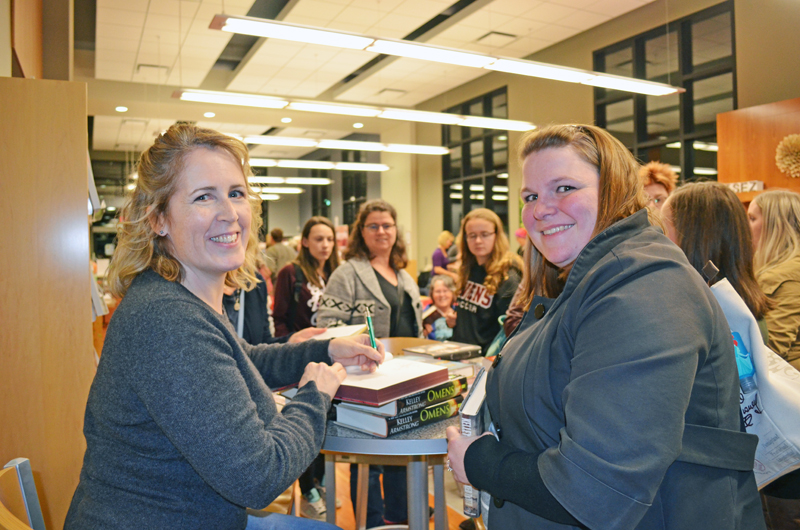 Best-selling author at library