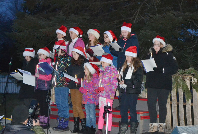 Russell lights up the tree for the second year