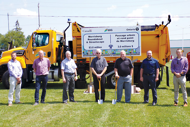 Roundabout under construction in South Dundas