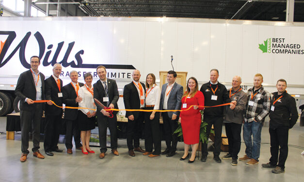 Official opening Cornwall branch, Wills Transfer Ltd.