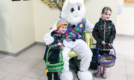 The Easter Bunny pays a visit to North Stormont Place