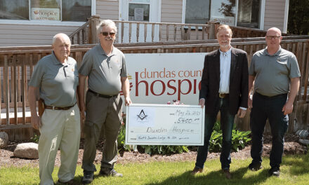 North Dundas Masons Lodge 320 makes donation to Dundas County Hospice