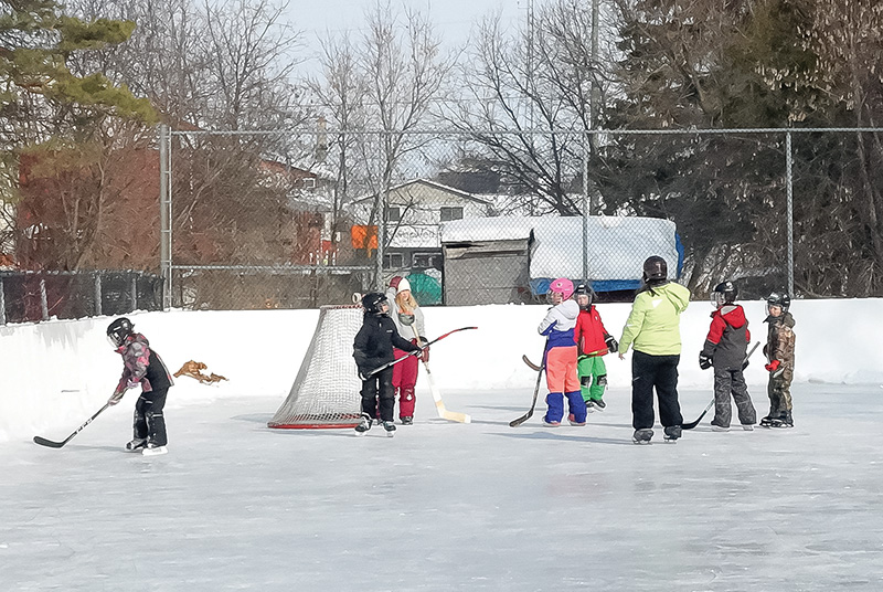 Family Day skating party in Brinston is winter as it should be